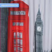 Шторка в ванную комнату, фотопечать "ЛОНДОН"